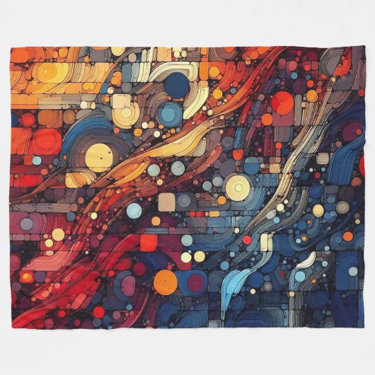 Abstract kunstwerk 4 - fleece deken (Voorkant (Horizontaal))