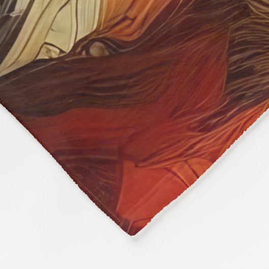 Abstract kunstwerk 5 - fleece deken (Hoek)