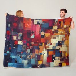 Abstract kunstwerk 6 - fleece deken