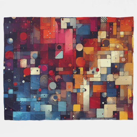 Abstract kunstwerk 6 - fleece deken (Voorkant (Horizontaal))