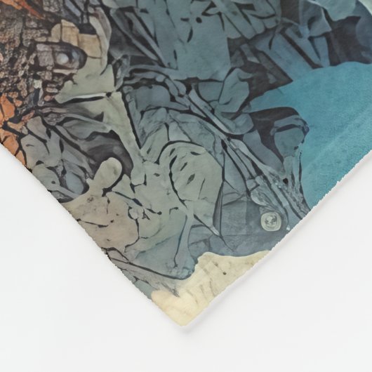 Abstract kunstwerk 8 - fleece deken (Hoek)