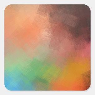 Abstract Kunstwerk Blanco Moderne Sjabloon Elegant Vierkante Sticker