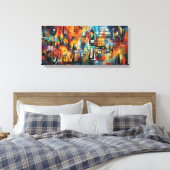 Abstract kunstwerk canvas afdruk (Insitu (Slaapkamer))