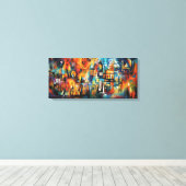 Abstract kunstwerk canvas afdruk (Insitu (Houten vloer))
