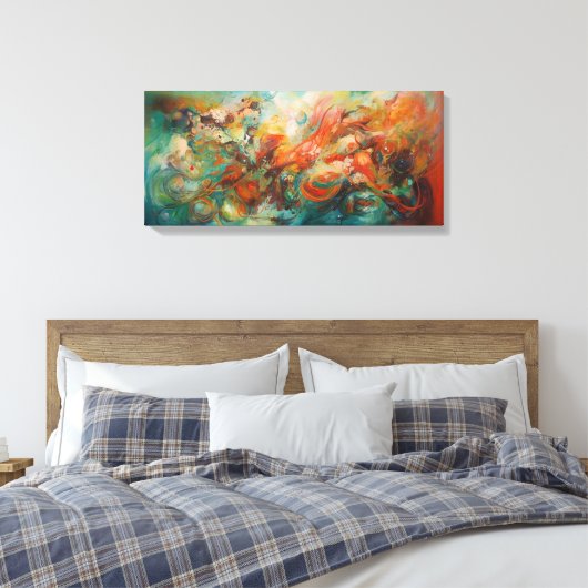 Abstract kunstwerk canvas afdruk (Insitu (Slaapkamer))