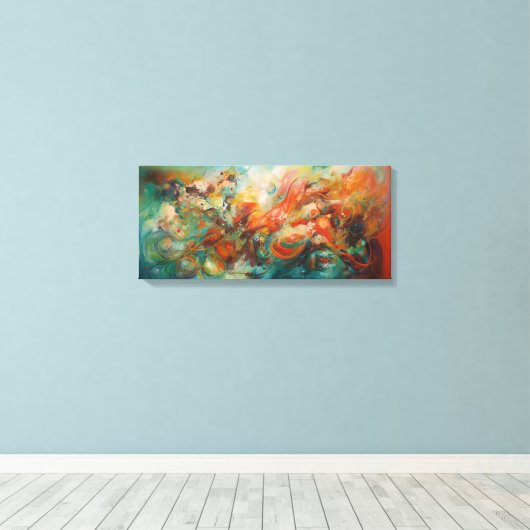 Abstract kunstwerk canvas afdruk (Insitu (Houten vloer))