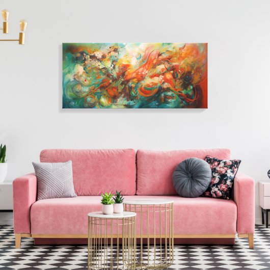 Abstract kunstwerk canvas afdruk (Insitu (Woonkamer))