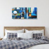Abstract kunstwerk canvas afdruk (Insitu (Slaapkamer))