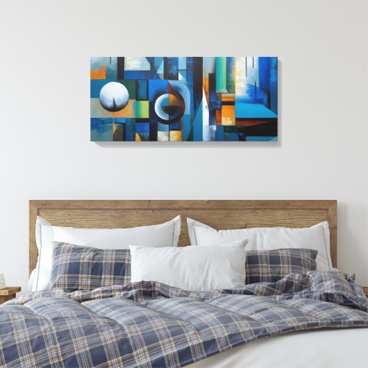 Abstract kunstwerk canvas afdruk (Insitu (Slaapkamer))