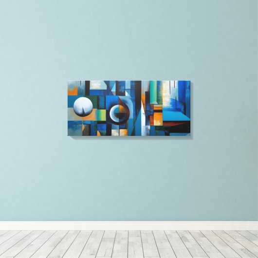Abstract kunstwerk canvas afdruk (Insitu (Houten vloer))