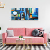 Abstract kunstwerk canvas afdruk (Insitu (Woonkamer))