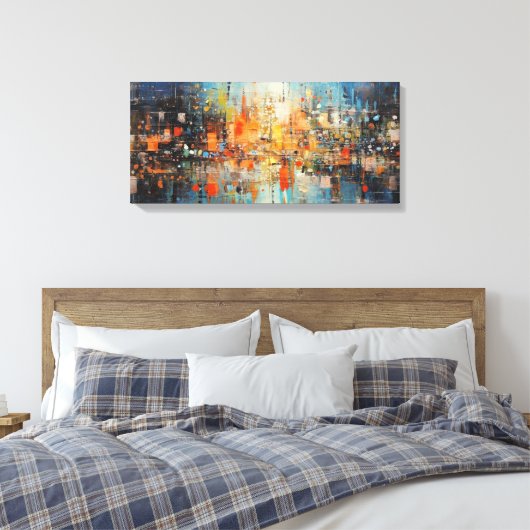 Abstract kunstwerk canvas afdruk (Insitu (Slaapkamer))