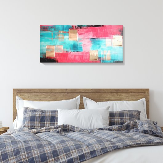 Abstract kunstwerk canvas afdruk (Insitu (Slaapkamer))