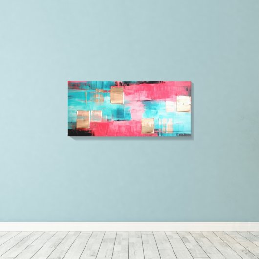 Abstract kunstwerk canvas afdruk (Insitu (Houten vloer))