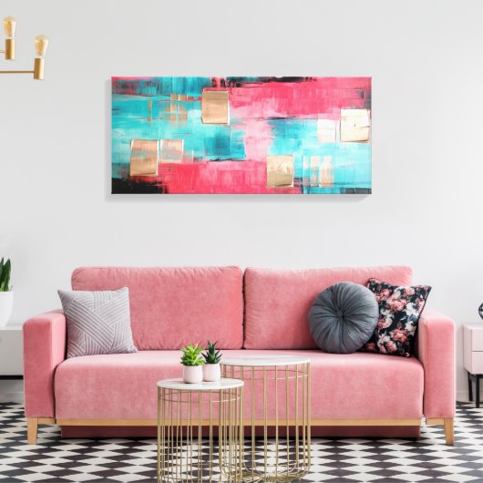 Abstract kunstwerk canvas afdruk (Insitu (Woonkamer))