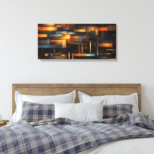 Abstract kunstwerk canvas afdruk (Insitu (Slaapkamer))