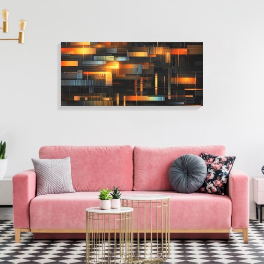 Abstract kunstwerk canvas afdruk (Insitu (Woonkamer))