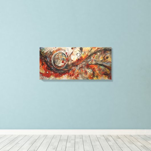 Abstract kunstwerk canvas afdruk (Insitu (Houten vloer))