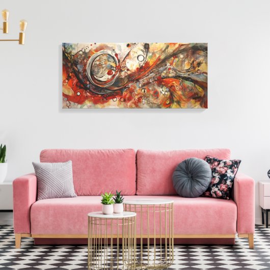 Abstract kunstwerk canvas afdruk (Insitu (Woonkamer))