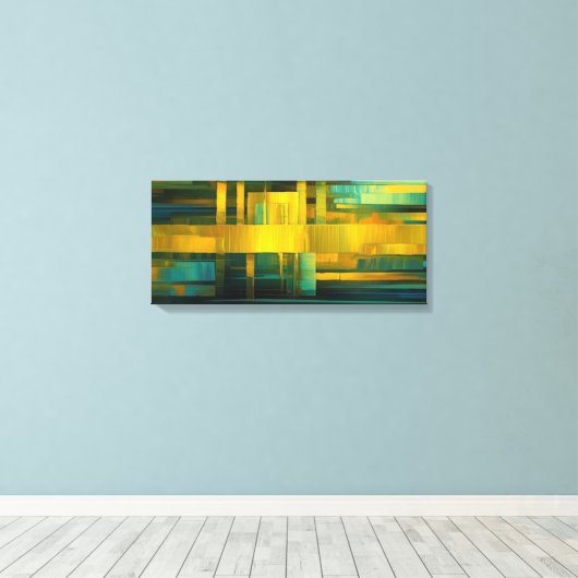 Abstract kunstwerk canvas afdruk (Insitu (Houten vloer))
