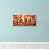 Abstract kunstwerk canvas afdruk (Insitu (Houten vloer))