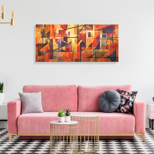 Abstract kunstwerk canvas afdruk (Insitu (Woonkamer))