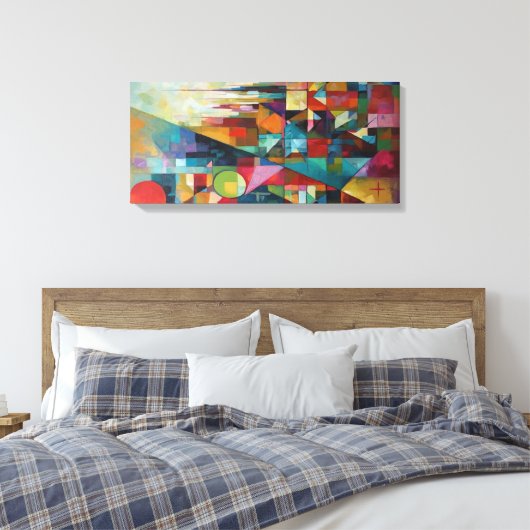 Abstract kunstwerk canvas afdruk (Insitu (Slaapkamer))