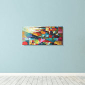 Abstract kunstwerk canvas afdruk (Insitu (Houten vloer))