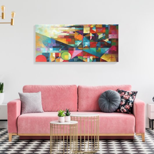Abstract kunstwerk canvas afdruk (Insitu (Woonkamer))