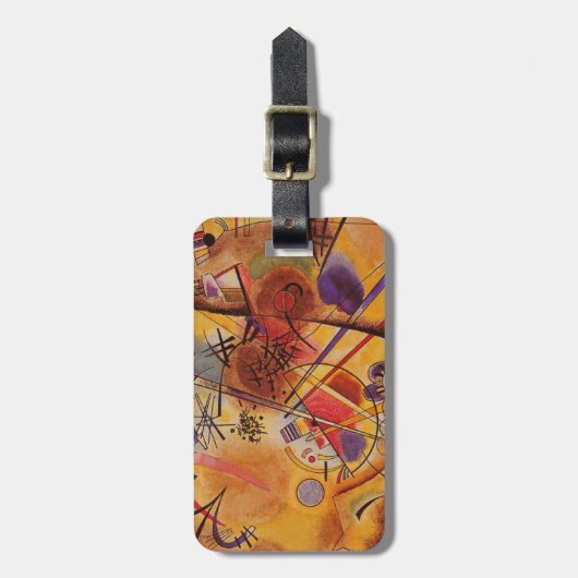 Abstract kunstwerk Kandinsky Bagagelabel (Voorkant verticaal)