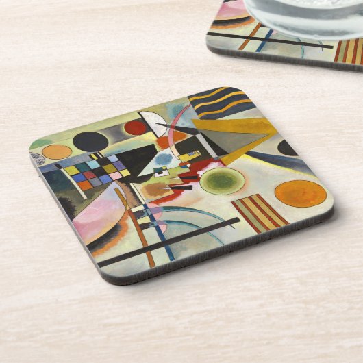 Abstract kunstwerk Kandinsky Bier Onderzetter (Linkerzijde)