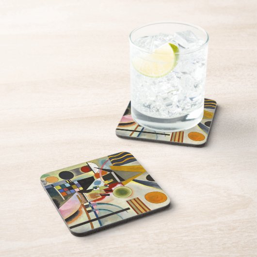 Abstract kunstwerk Kandinsky Bier Onderzetter (Rechterzijde)
