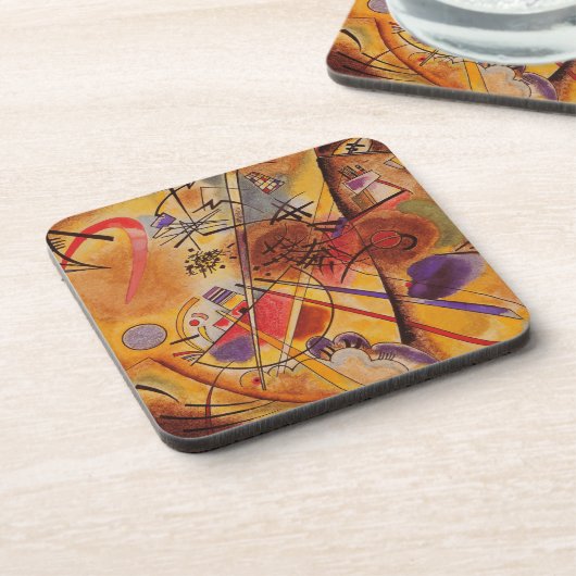 Abstract kunstwerk Kandinsky Bier Onderzetter (Linkerzijde)