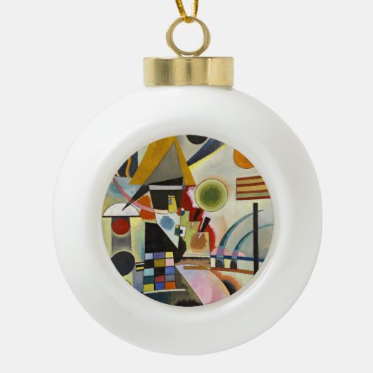 Abstract kunstwerk Kandinsky Keramische Bal Ornament (Voorkant)