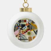 Abstract kunstwerk Kandinsky Keramische Bal Ornament (Voorkant)