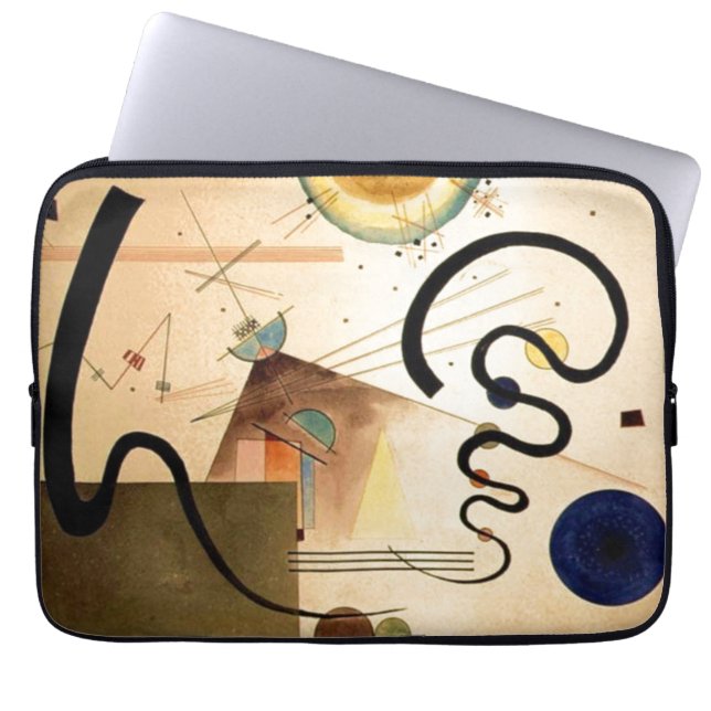 Abstract kunstwerk Kandinsky Laptop Sleeve (Voorkant)