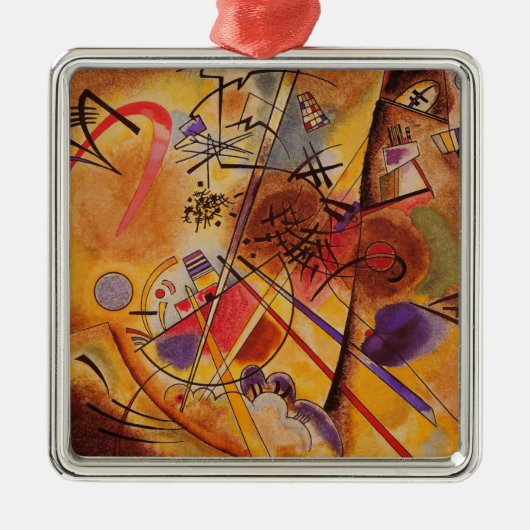 Abstract kunstwerk Kandinsky Metalen Ornament (Voorkant)