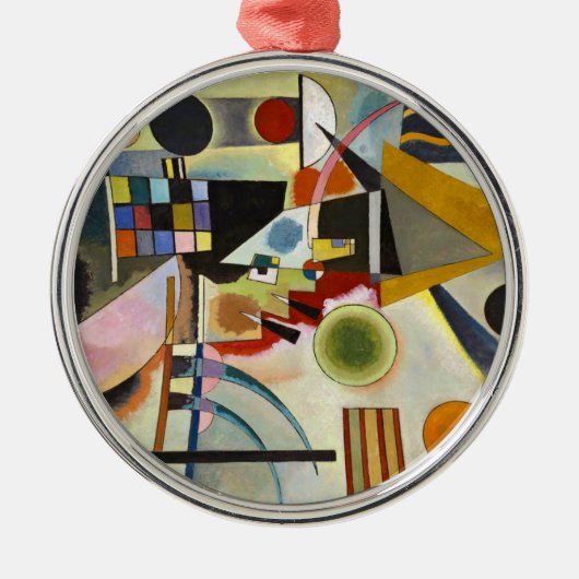 Abstract kunstwerk Kandinsky Metalen Ornament (Voorkant)
