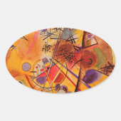 Abstract kunstwerk Kandinsky Ovale Sticker (Voorkant)