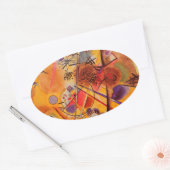 Abstract kunstwerk Kandinsky Ovale Sticker (Envelop)
