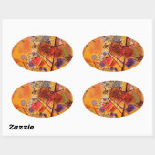 Abstract kunstwerk Kandinsky Ovale Sticker (Vel)