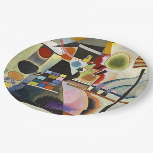 Abstract kunstwerk Kandinsky Papieren Bordje (Gekanteld)
