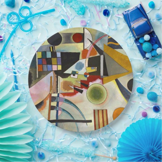 Abstract kunstwerk Kandinsky Papieren Bordje (Feest)