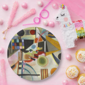 Abstract kunstwerk Kandinsky Papieren Bordje (Feest)