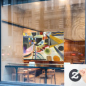 Abstract kunstwerk Kandinsky Raamsticker (Cafe Raam)