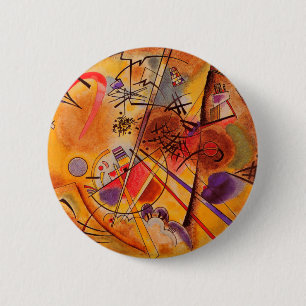 Abstract kunstwerk Kandinsky Ronde Button 5,7 Cm