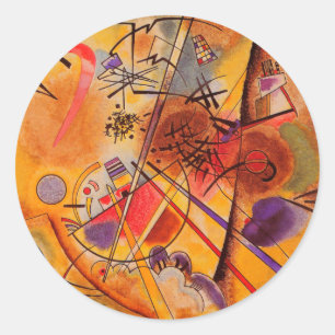 Abstract kunstwerk Kandinsky Ronde Sticker