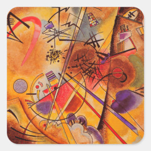 Abstract kunstwerk Kandinsky Vierkante Sticker
