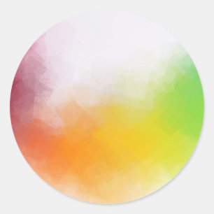 Abstract kunstwerk Kleurrijk blanco Sjabloon Roze  Ronde Sticker