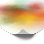 Abstract kunstwerk Kleurrijk Modern Rood Geel Poster (Hoek)